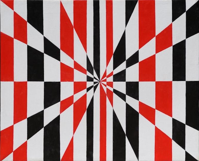 Francesco Guerrieri - Ritmostruttura radiante, 1963, acrilico su tela, 50x60